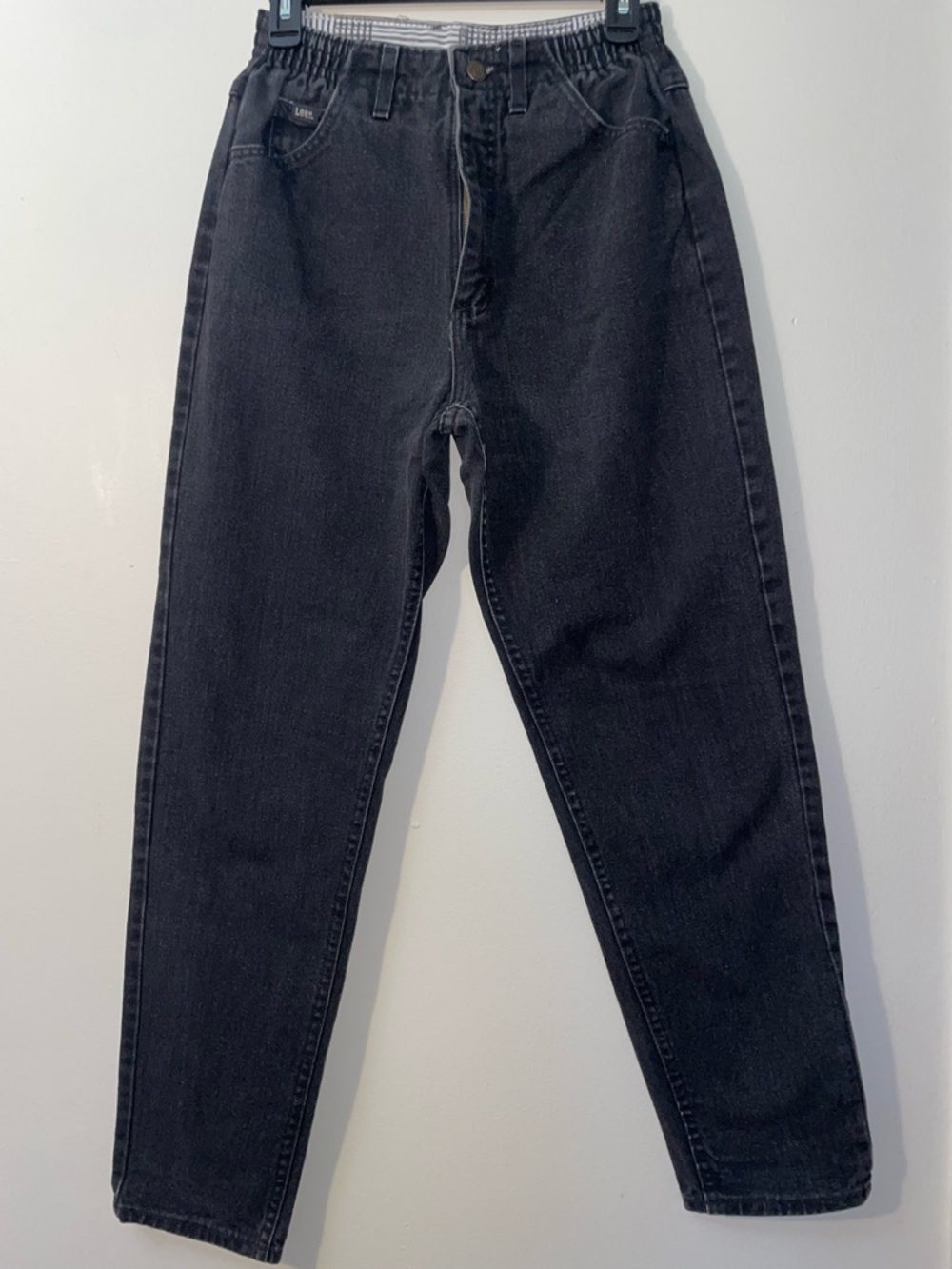 Lee Women’s 90s Black Elasticated High Waist Tapered Leg Mom Jeans